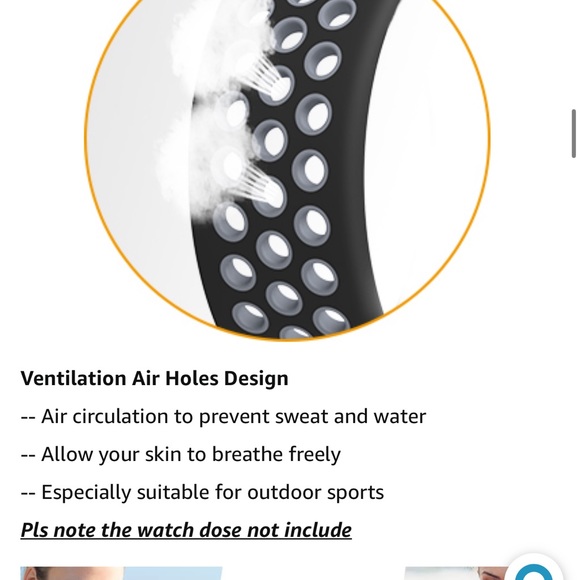 Marlova Compatible with Apple Watch Bands Soft Silicone Breathable - Picture 5 of 11